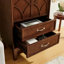 Armoire de rangement de 54 po de hauteur avec portes sculptées, armoire de rangement pour garde-manger rétro-48629237