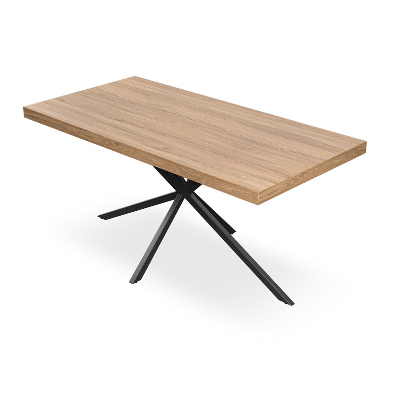 Agretha 4 - Person Dining Set, Oak/Black/Green