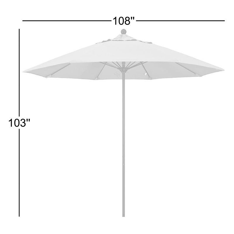 Maria 108'' Commercial Market Umbrella Sunbrella® Umbrella, Canvas Aruba Sunbrella® Canvas