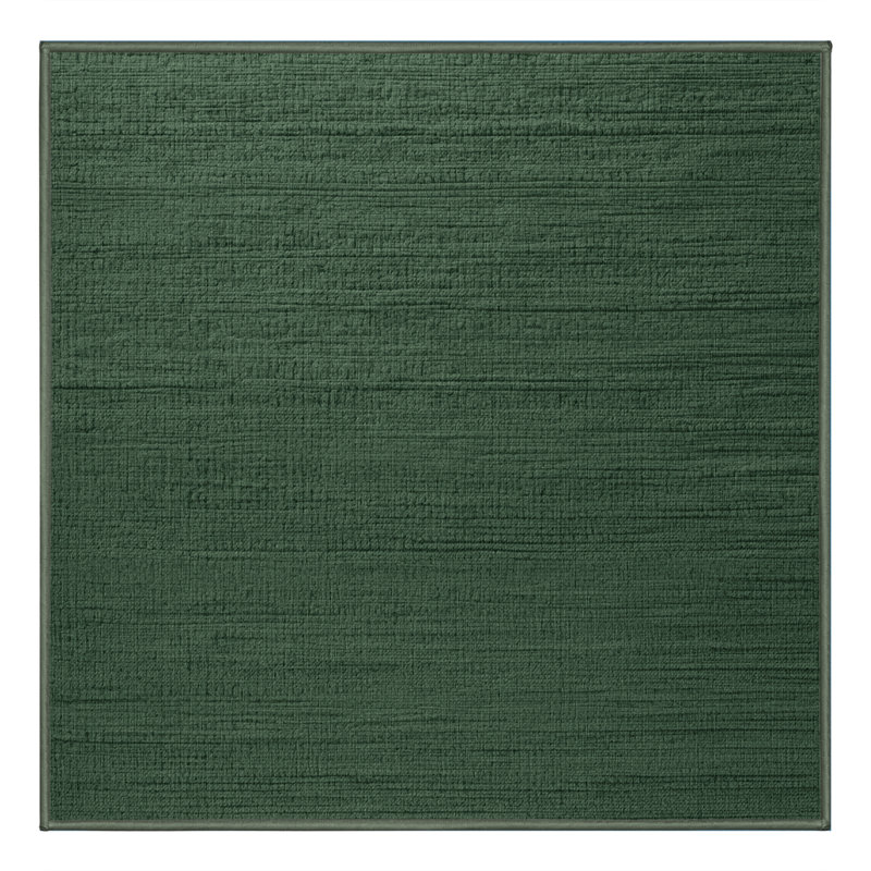 Tapis vert uni lavable à la machine, Carré 3 pi