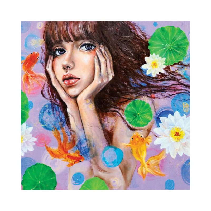 Thinking Of You by Eury Kim - Wrapped Canvas Painting, 45.72 cm H x 45.72 cm W x 1.91 cm D