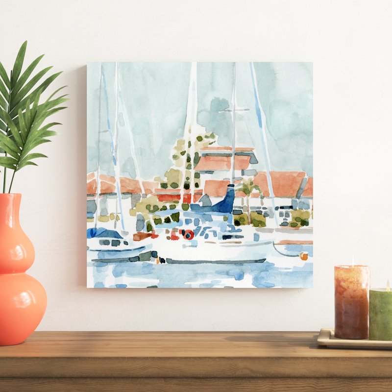 Beach Town Summer I, H 20 po x l 20 po, Toile tendue, Sans cadre