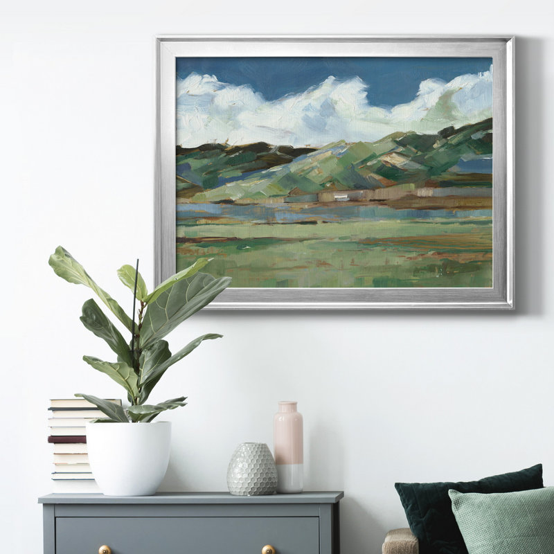 Western Sky I - peinture encadrée, H 22,5 po x l 30,5 po x P 1 po, Argent, Pas de tapis