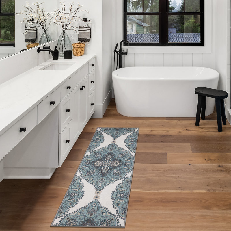 Tapis antidérapant pour salon, couloir et tapis d'entrée, Tapis de couloir 1 pi 8 po x 4 pi 11 po