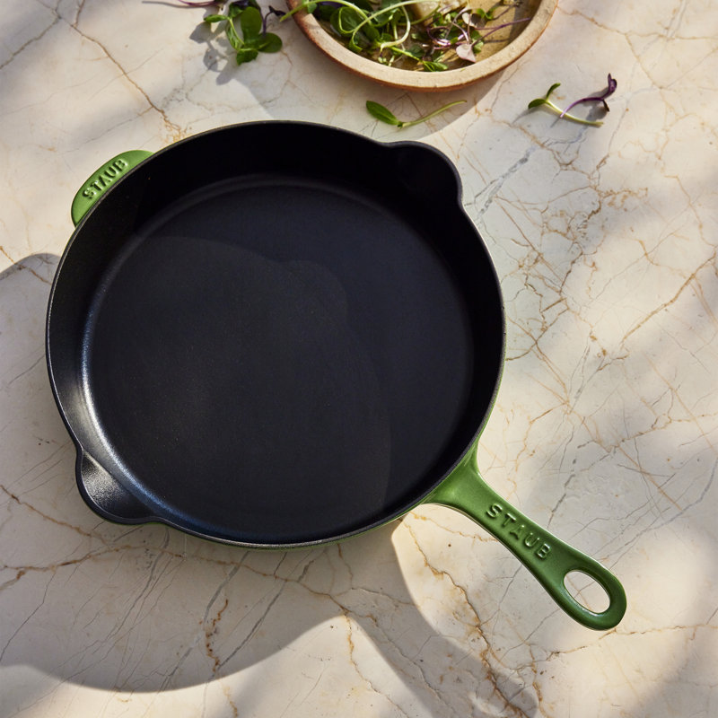 Staub Cast Iron 11-Inch Traditional Deep Skillet - Pistachio