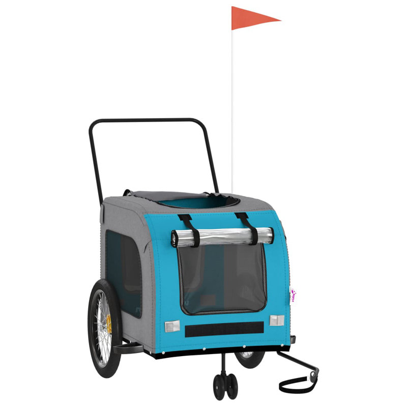 Foldable Pet Bike Trailer, Blue
