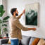 Misty Mountain Layers Scandinavian - Wrapped Canvas-131764539-131764540
