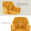Yellow Velvet Tufted Luxury Upholstered Dining Chair Runge 50cm H-319291810