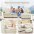 4 Piece Upholstered L Shaped Sectional Sofa-1367175797