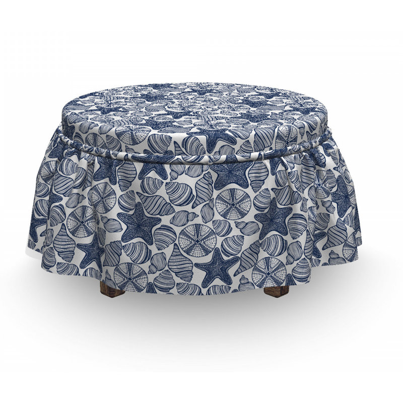 Housse pour repose-pieds starfish shells