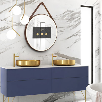 HILO Light Smart Mirror | Smart Make-Up Mirror Vanity Lighted Makeup Mirror, Smart LED Bathroom Mirror, LED Round Mirror | With Speakers, Wifi, Bluetooth Mirror, Touch Screen Mirror, Internet, Multi Color LED Light Strip