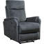 Fauteuil inclinable électrique contemporain bleu Kai avec chargeur USB