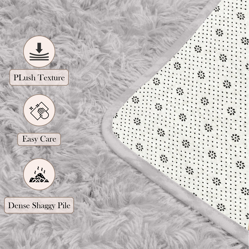 Adela Standard Shag Area Rug, Rectangle 60 x 110 cm