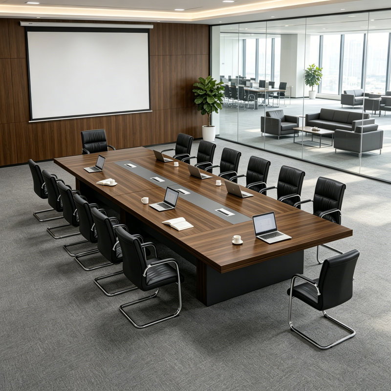 Table de conférence Searfoss, 29.53" H x 177.17" L x 59.06" D, Brown