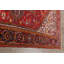 Tapis décoratif en laine rouge 7 pi 5 po x 9 pi 9 po cadyn noué à la main 1980s