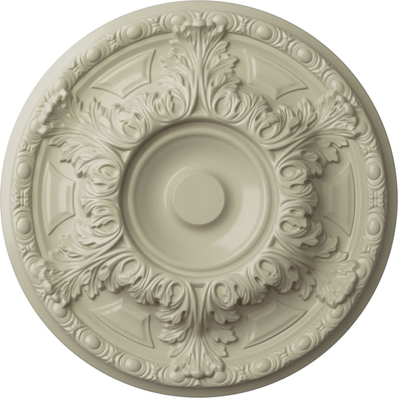 Médaillon de plafond traditionnel Endurathane Kepler, P 23 5/8 po x P 1 3/4 po (pour auvents jusqu'à 5 1/4 po), fini désert Gobi peint à la main