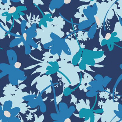 Perkin Tulip Seamless Pattern - Wrapped Canvas Print