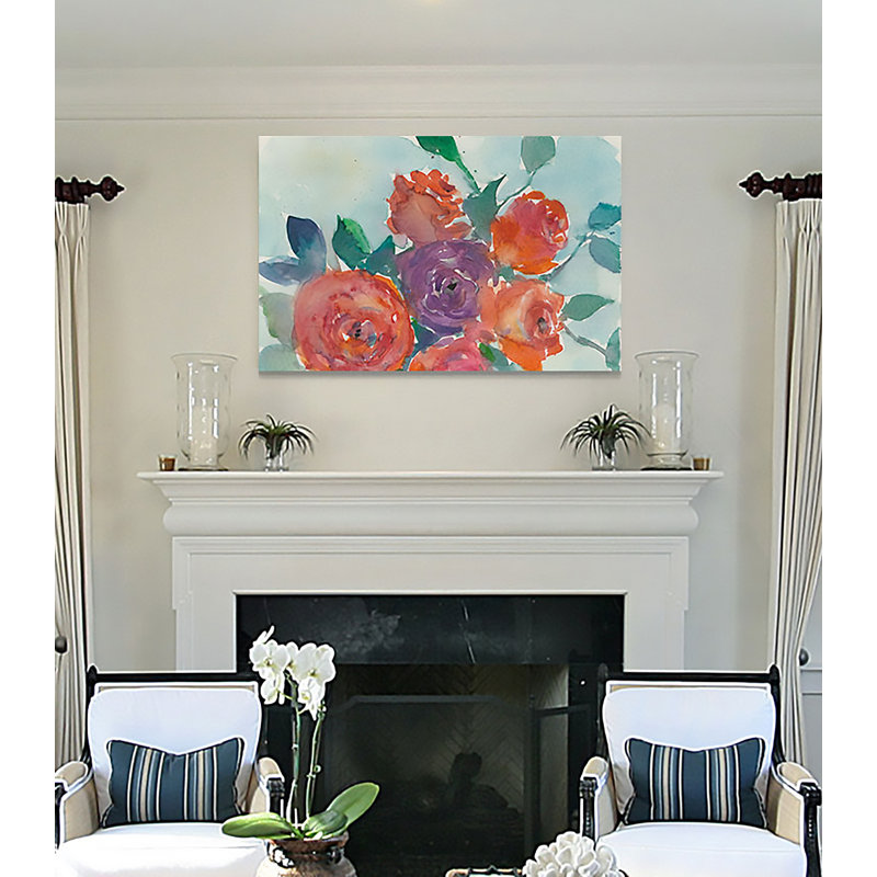 " Rose Appeal I ", 24" H x 36" W x 1.5" D, Wrapped Canvas
