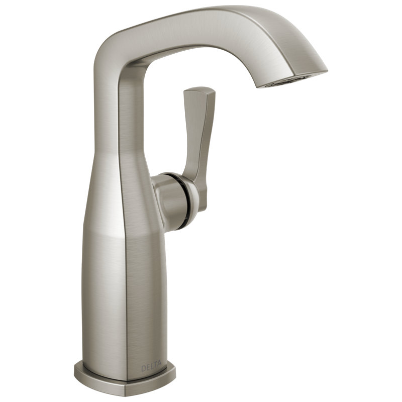 Single Handle Mid-Height Bathroom Faucet, Lumicoat  Stainless