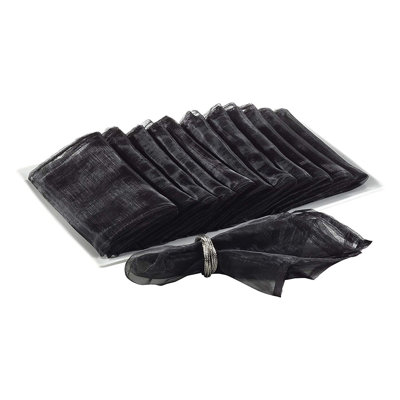 Ensemble de 12 serviettes de table Elegant Sheer Organza