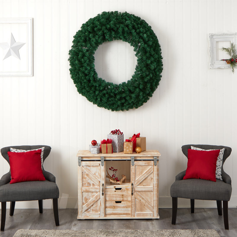Faux Lighted Fir 48'' Wreath