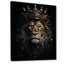 «Majestic Lion King with Golden Crown», reproduction sur toile-1852254280-1852254287