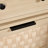 15.75'' W Mid-Century Modern 2-Drawer Nightstand with Rattan Accent and Solid Wood Legs, Natural Finish