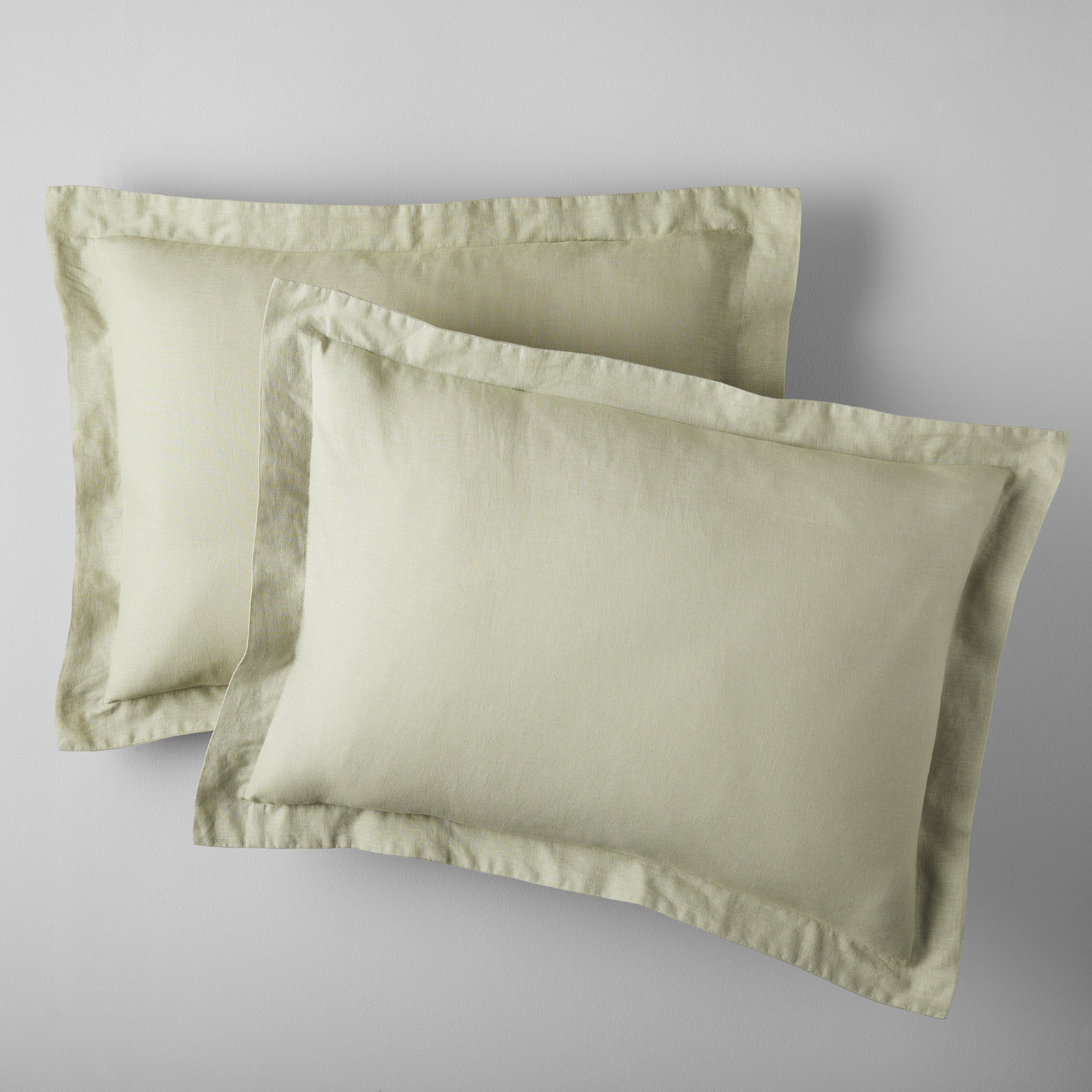 Jeffen Linen Blend Duvet Set, King / Cal King Duvet Cover + 2 King Shams, Sage