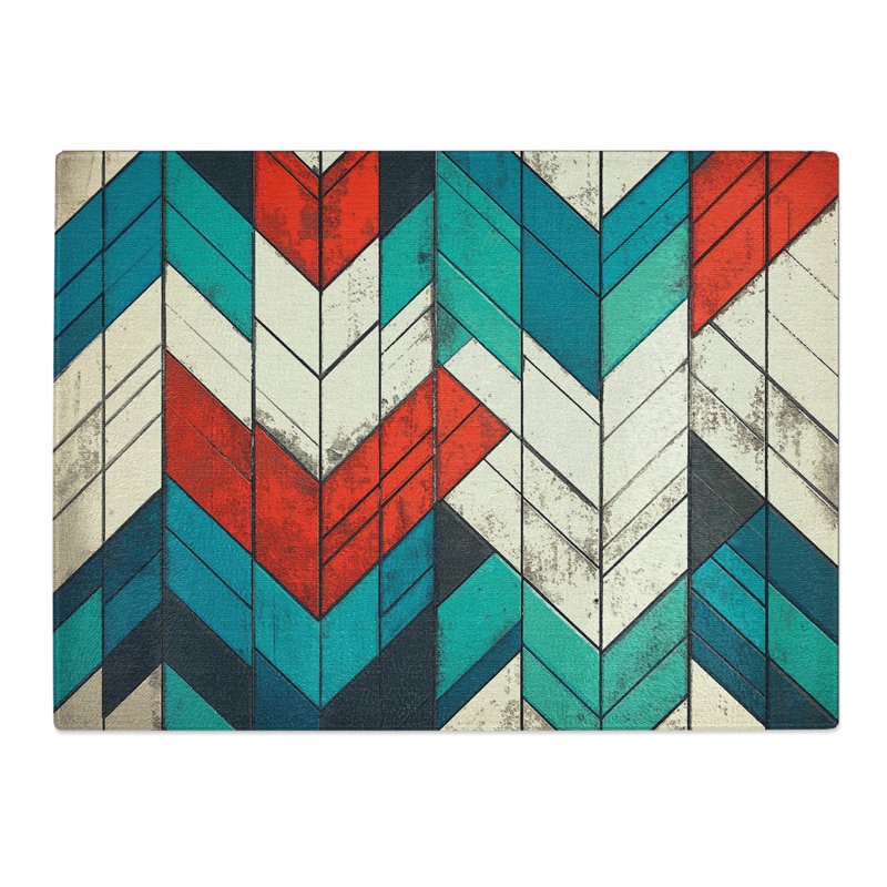 Chevron Pattern Vol.16  Glass Chopping Board