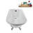 62" Streamline Clawfoot Tub,Tray,Drain, Clawfeet-101628984-102218225