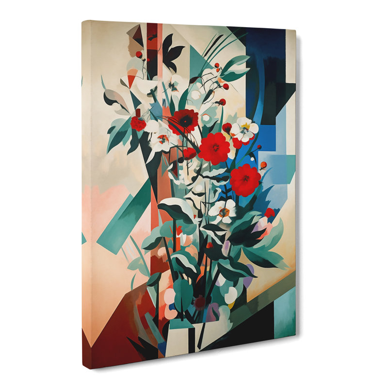 Kirshe Flowers Bauhaus Style Vol.1 - Wrapped Canvas, 60cm H x 40cm W x 3cm D