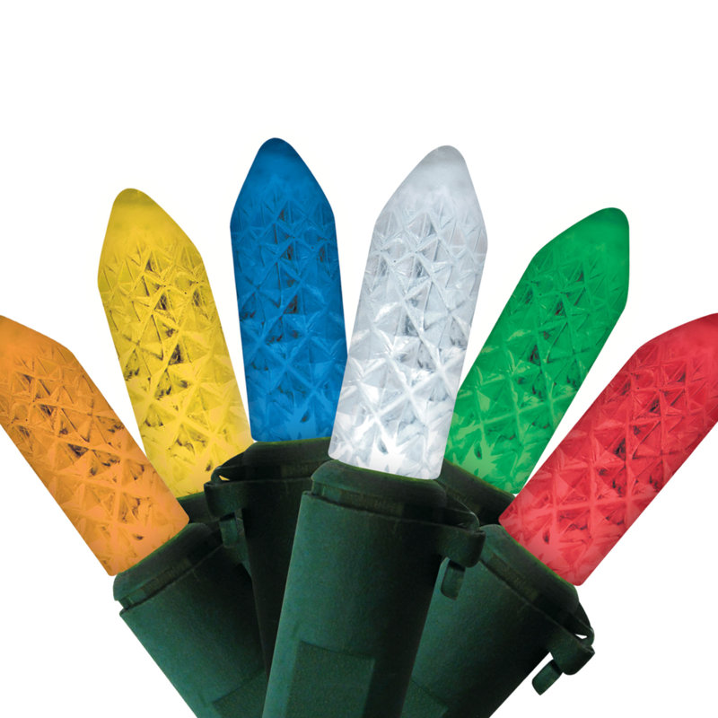 Mini-luminaire à DEL à facettes 50 Lt, Multicolore / vert