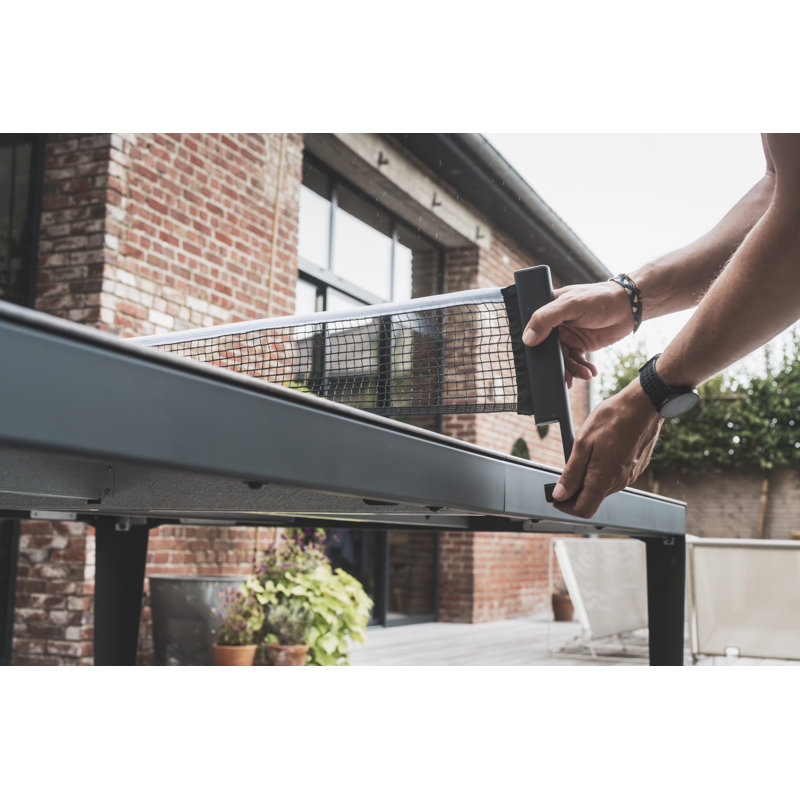 Hyphen Outdoor Ping Pong and Dining Table, Grey