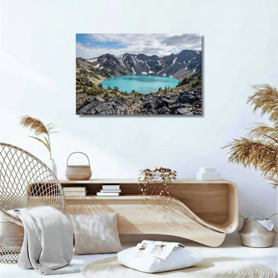 «Mountain Lake», reproduction d'art sur toile, ensemble de 1