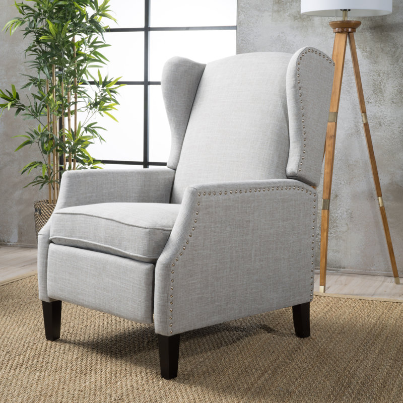 Fauteuil inclinable manuel 26,5 po Boruta, Mélange de polyester mousse grise