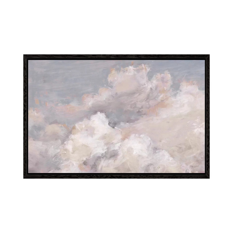 Daydream Neutral I by Lisa Audit - Painting on Canvas, 101.6cm H x 152.4cm W x 3.81cm D, Black Framed