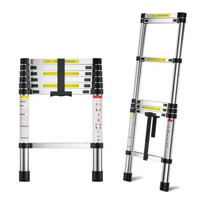 7- Step Aluminum Folding Extension Ladder