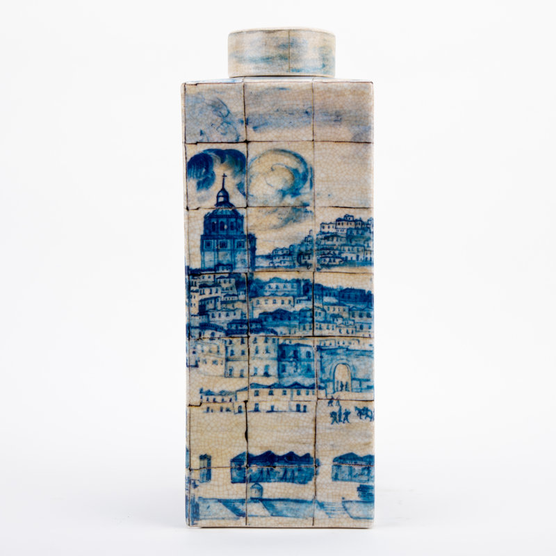 Azure Village Handmade Porcelain Jar