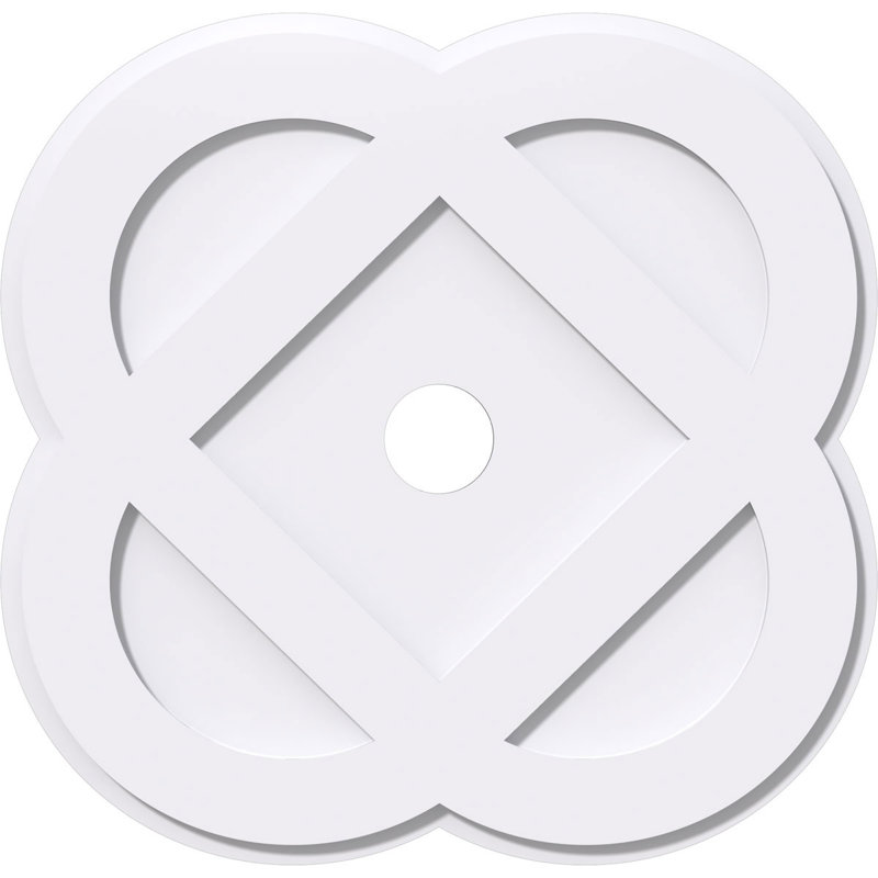 Médaillon de plafond contemporain en PVC de qualité architecturale Charlotte, H 1 po x l 16 po x P 16 po