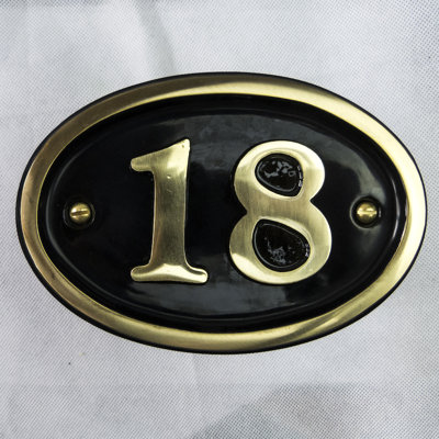 Tyrinia 10cm H Reflective Aluminum House Number