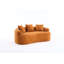 Canapé courbé en éponge à compression complète, causeuse compacte sans assemblage en chenille pour petits espaces et appartements, L 55,1 po-819780095-819780090