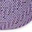 Pouf tricoté en coton lavande - ou coussin de sol capacité de poids de 200 lb