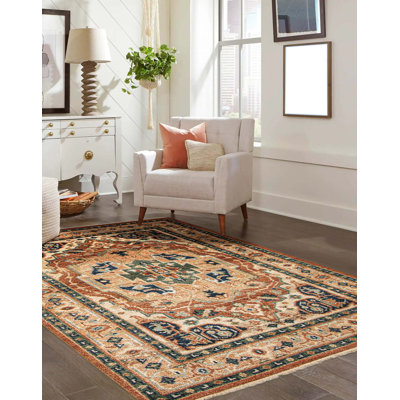 Tapis unique en cuivre 5 pi 5 po x 8 pi 0 po Jules Serapi