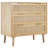 3 Drawer Rattan Dresser, Boho Dresser, Rattan Chest of Drawers with Spacious Storage, Natural Rattan Dresser for Bedroom, Living Room & Hallway,Rattan Nightstand with Sturdy Handles&Legs, Natural Wood