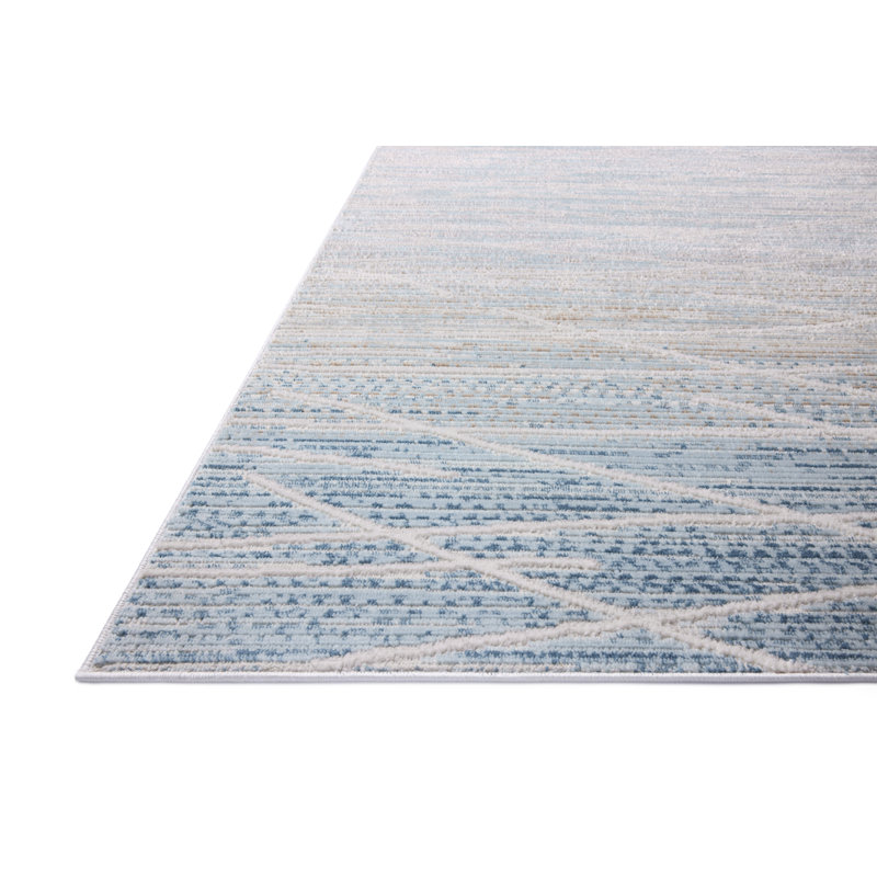 Tapis naturel / ciel Loloi Townes, Rectangle 7 pi 10 po x 10 pi