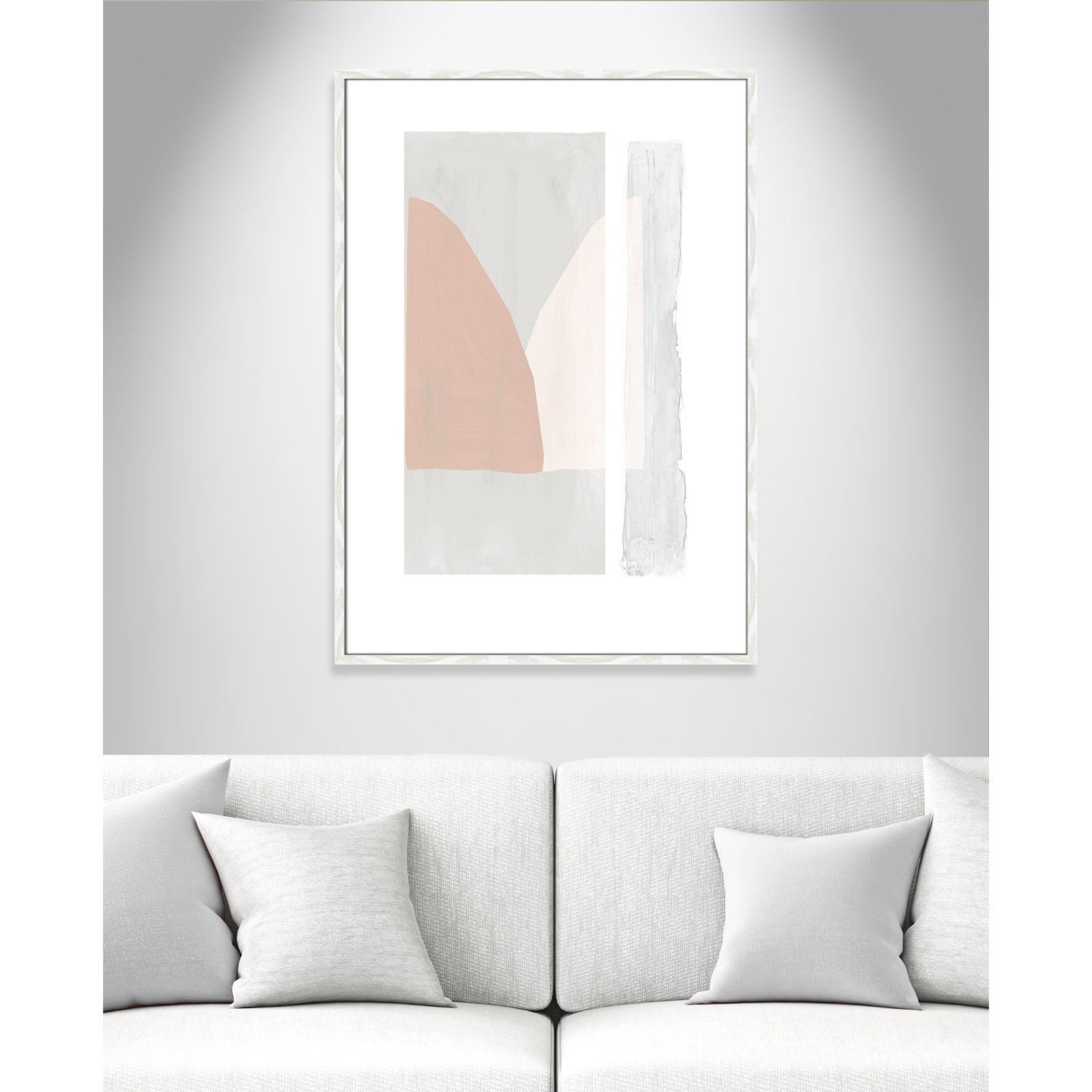 Soft and Light - Painting Print, White Wood Framed Paper, 41.5" H x 29.5" W x 0.75" D