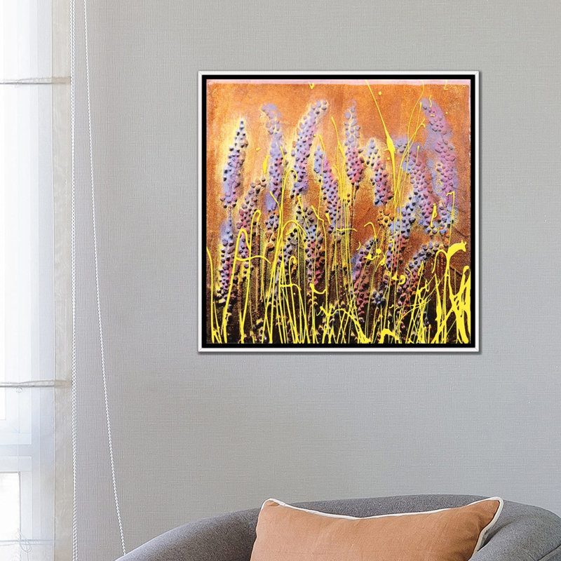 Lavande douce - reproduction d'art murale - toile encadrée, 26" x 26", Framed Canvas, White