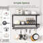 Support mural pour casseroles, organisateur de casseroles et de casseroles à 2 niveaux, noir