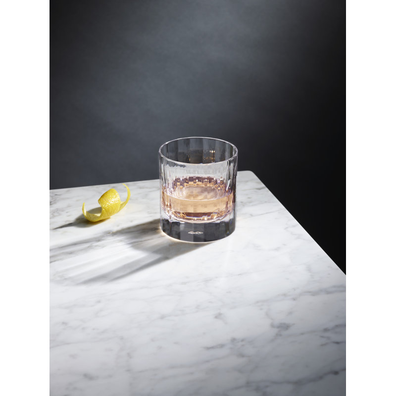 Fluted Handmade Crystal Drinking Glass, 8.5