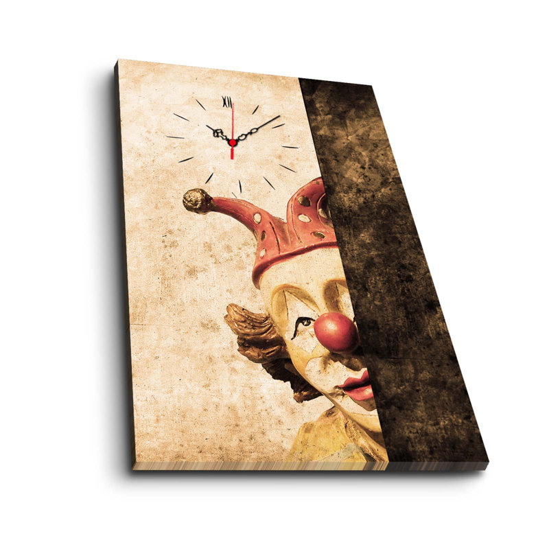 Horloge murale 17,7 po x 27,6 po Elegant 100% toile de suède, cadre 100% bois (épaisseur: 1,2 po) | Décoration élégante pour le salon, la chambre à coucher et le bureau, pièce unique et fonctionnelle